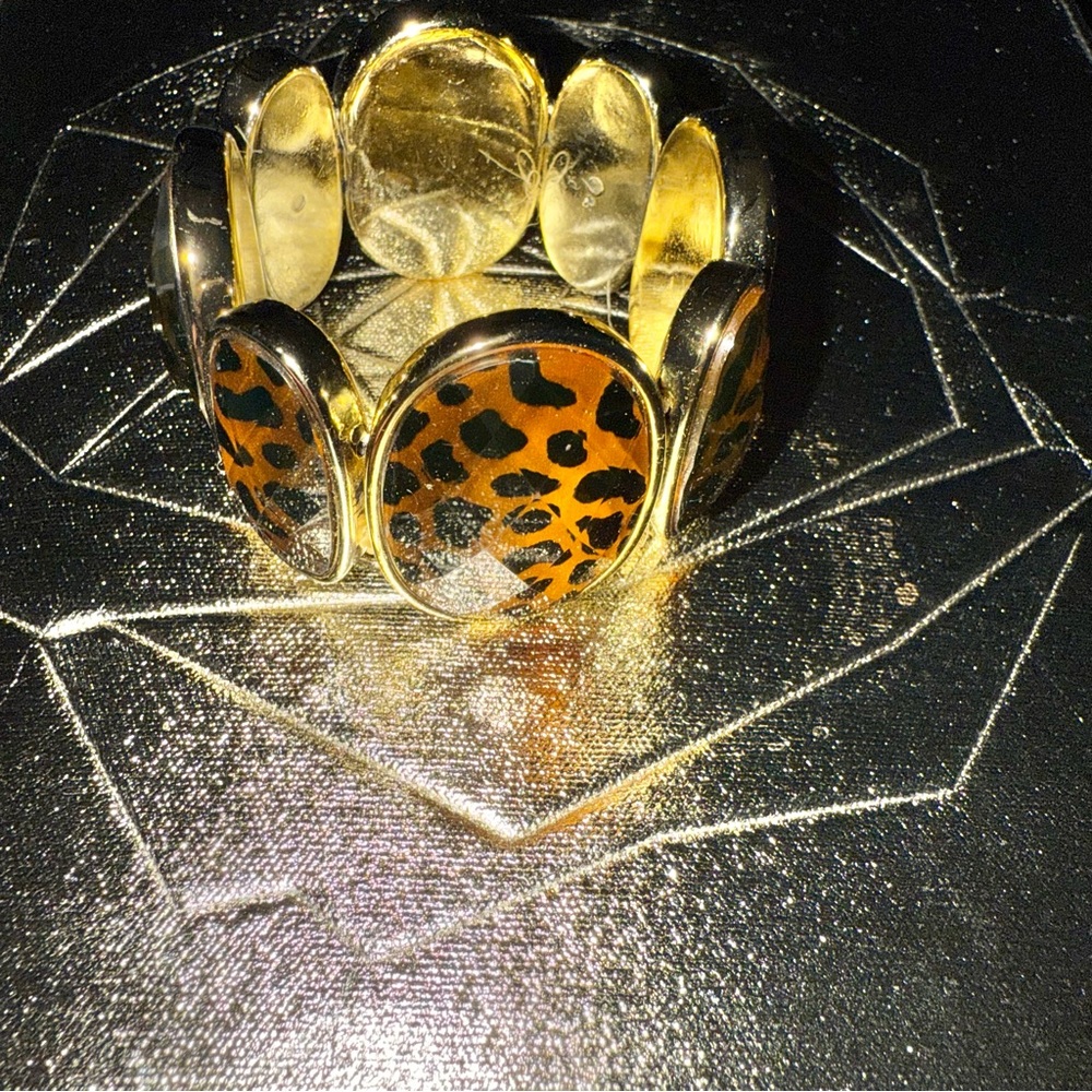Leopard Print Gold Bracelet